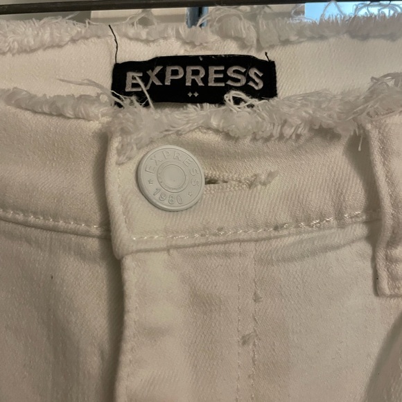 White, Express Jean Skirt NWOT - Picture 3 of 5
